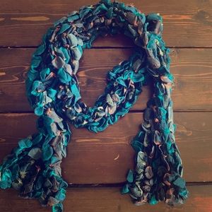 Turquoise and gem colored scarf